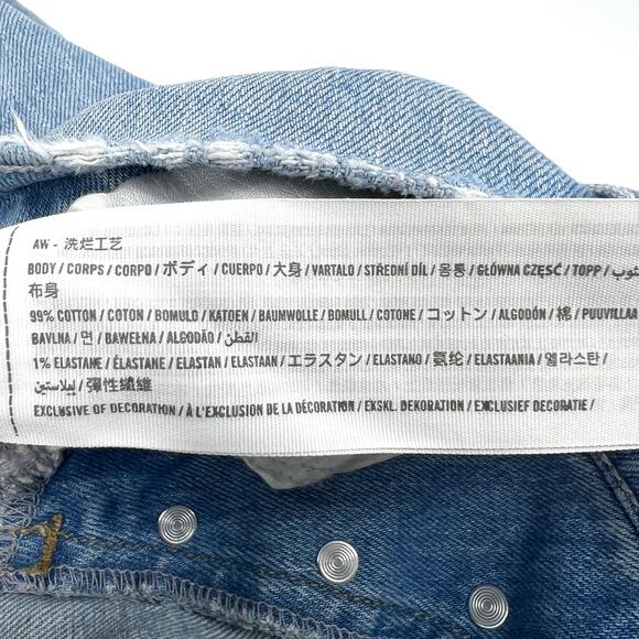 Abercrombie & Fitch The Dad High Rise Asymmetrical Button Fly Jeans Sz 25 Short - Picture 8 of 9